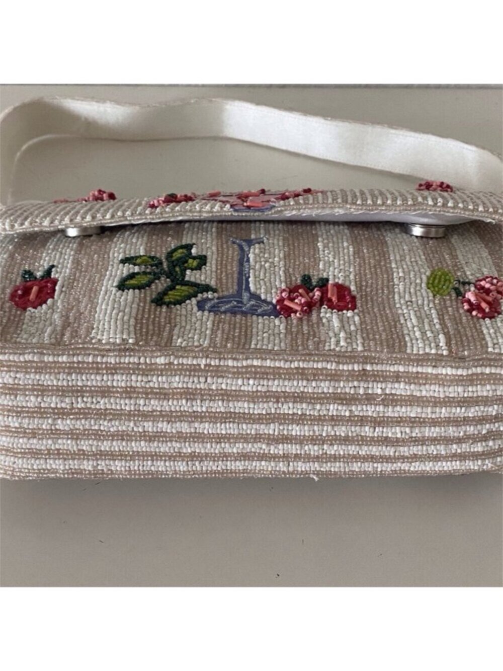 Handcrafted in India Strawberry Margarita Martini Beaded Bag W/Charm Viral‎ NEW - Picture 15 of 16